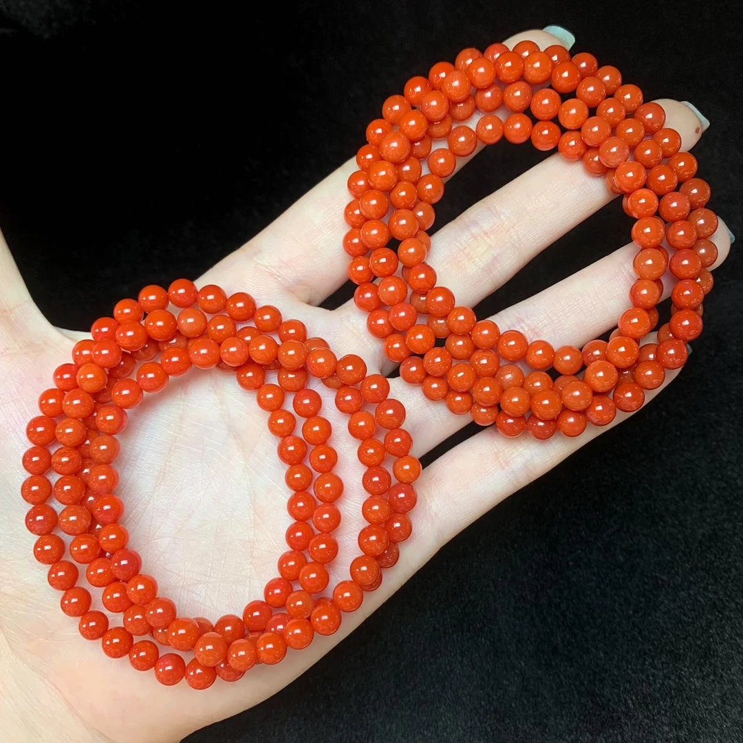 【云上叙】南红多圈手串-多样性发一件-5mm-V30371-M（甄选）