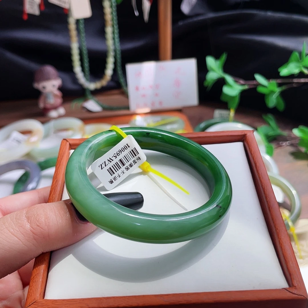 和田玉手镯未镶嵌55-56