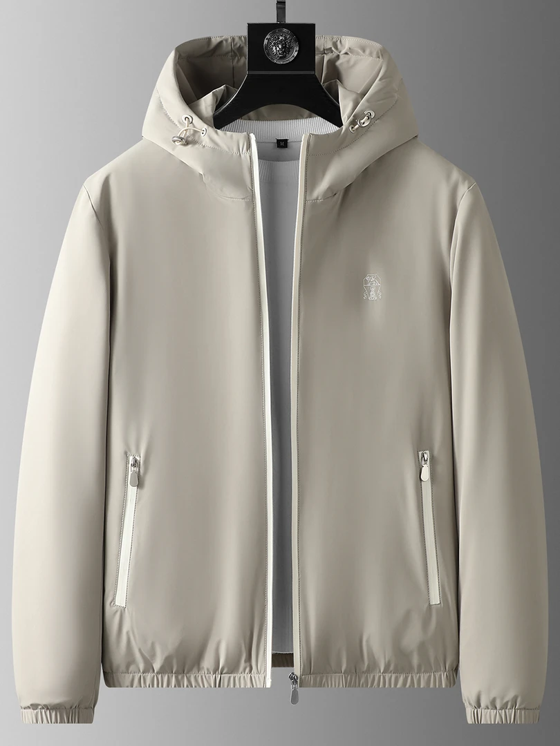 2025冬季新款男士潮流时尚轻盈保暖填充男士休闲短款连帽羽绒外套