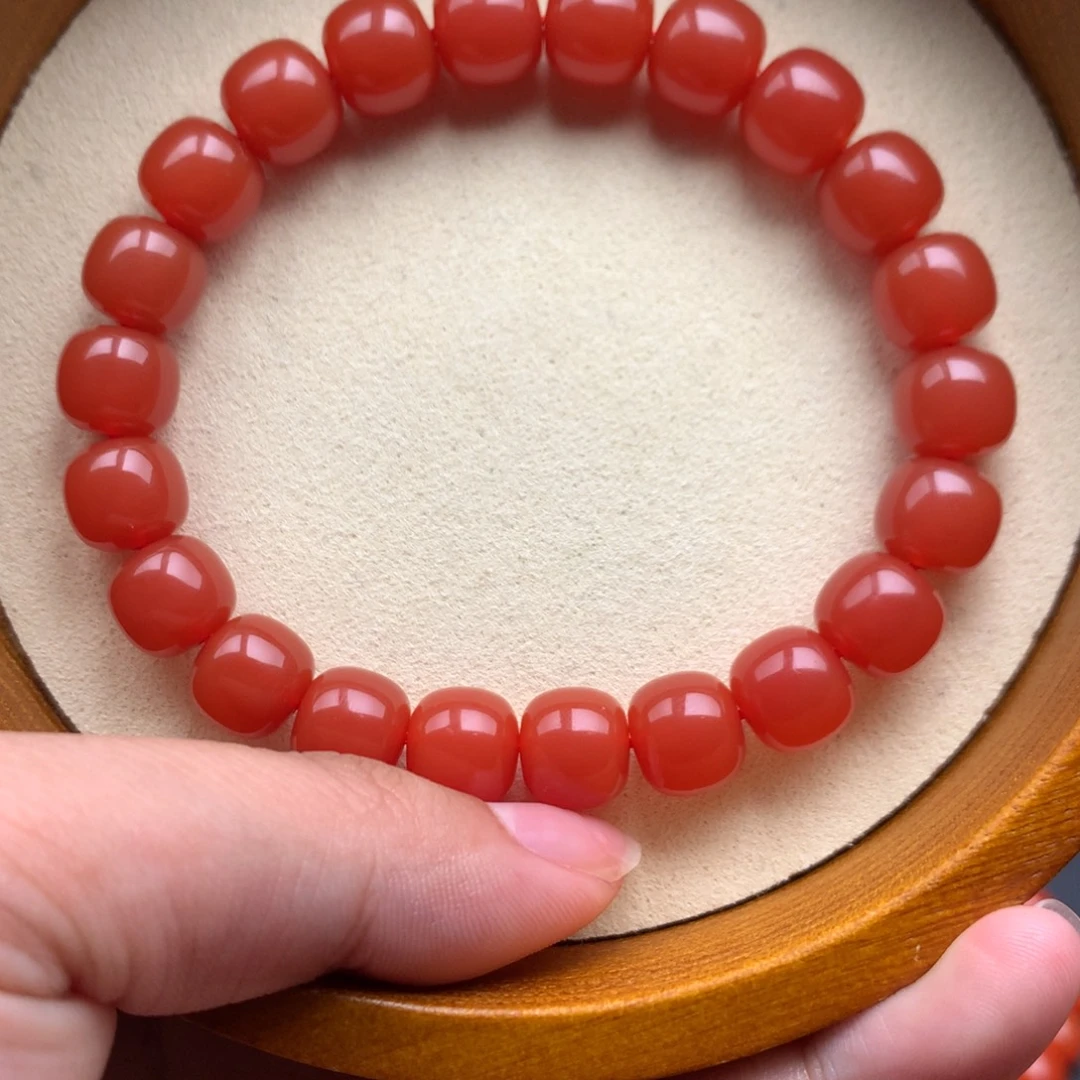 南红玛瑙未镶嵌保山天然原矿南红9mm+老型辣椒红