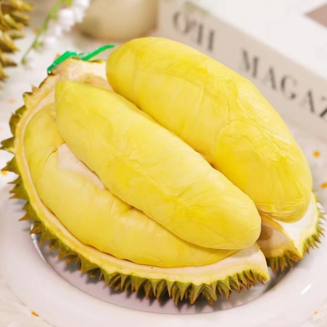 泰国气冻新鲜金枕榴莲肉 一份2盒核小 1.6斤 送草莓两盒金枕泰国