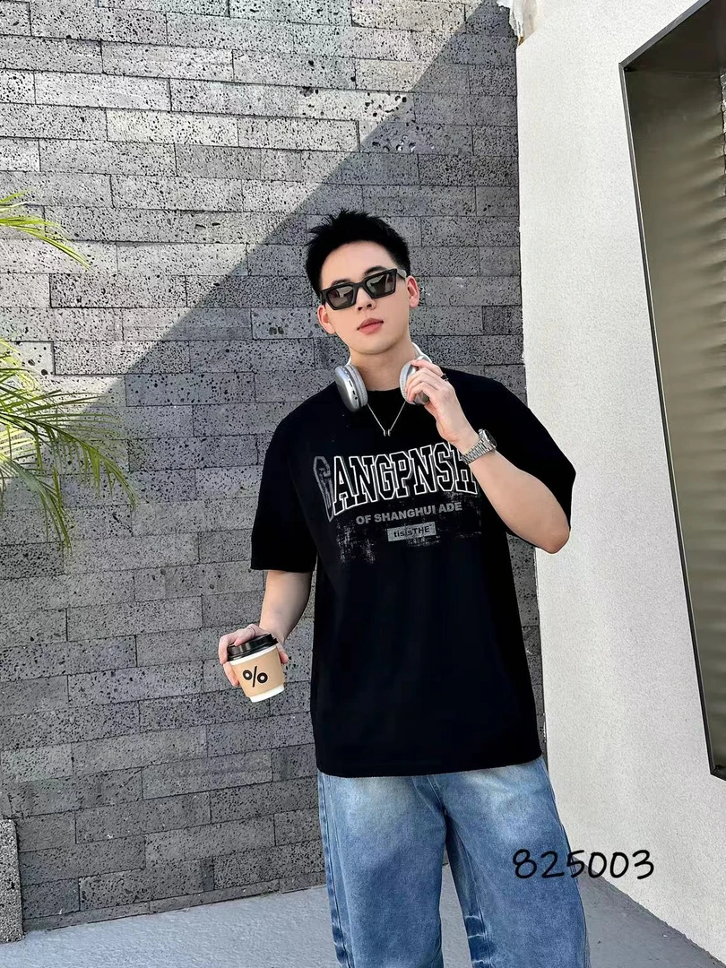 潮里走夏季破洞水洗轻奢短袖825003
