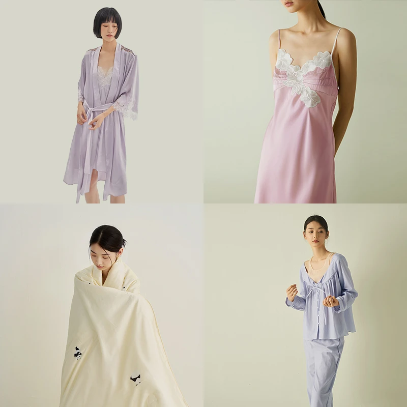 【双十一倒计时】秒杀集合链接·桑罗桑蚕丝睡袍吊带裙睡衣套装