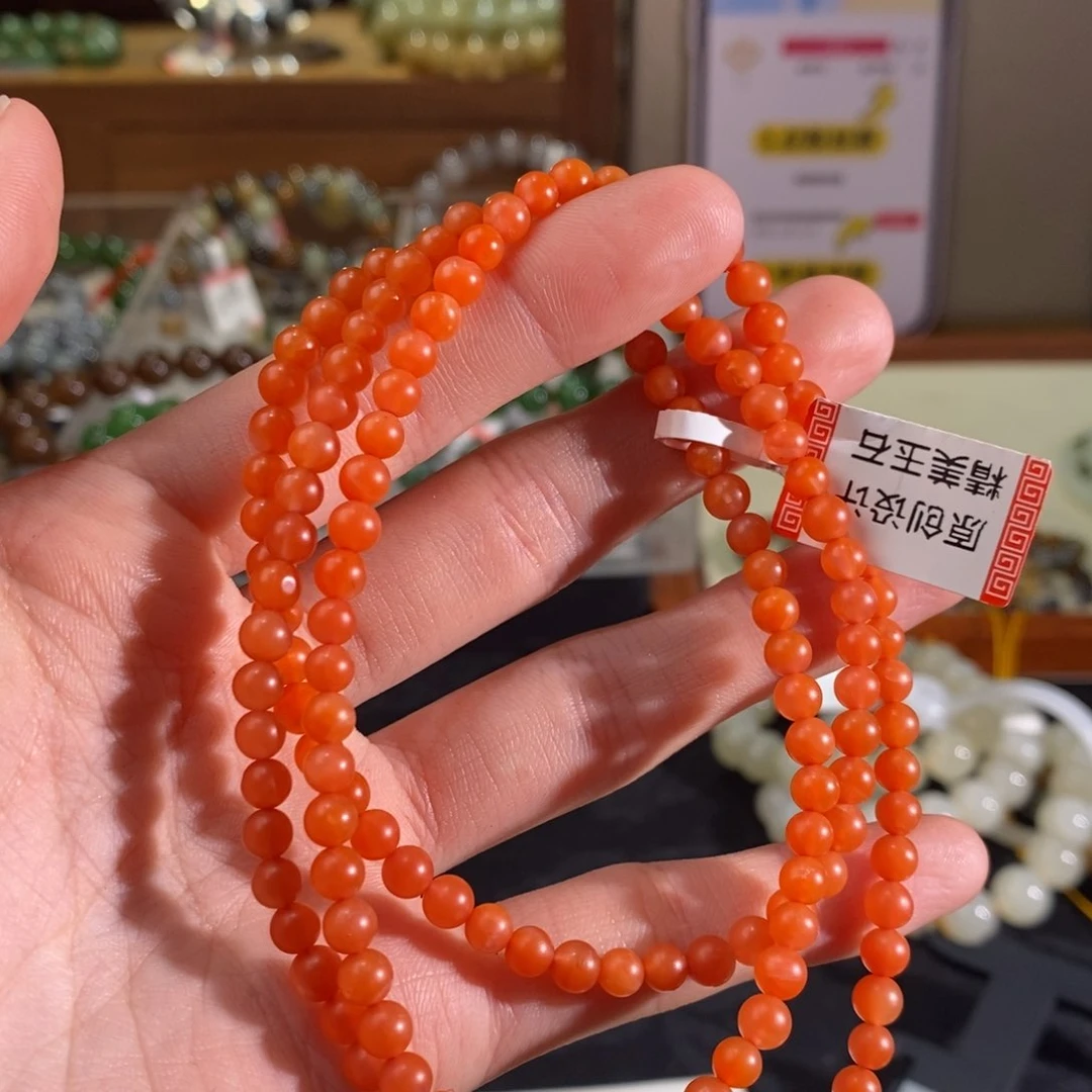 南红玛瑙手链未镶嵌