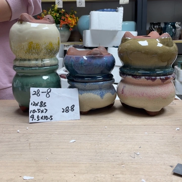 紫砂花盆多肉花盆微瑕8
