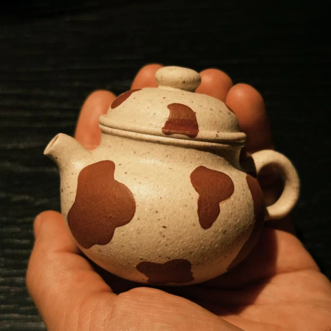松泉茶器&树屿集丨安哥拉奶球 白段泥 60cc 创意  可爱  手工茶壶
