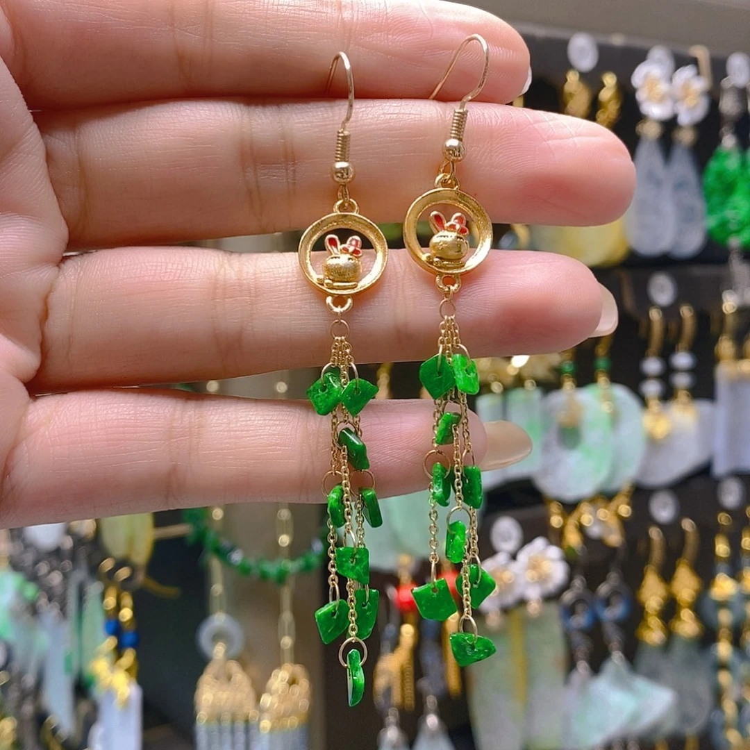 未镶嵌翡翠耳饰翡翠