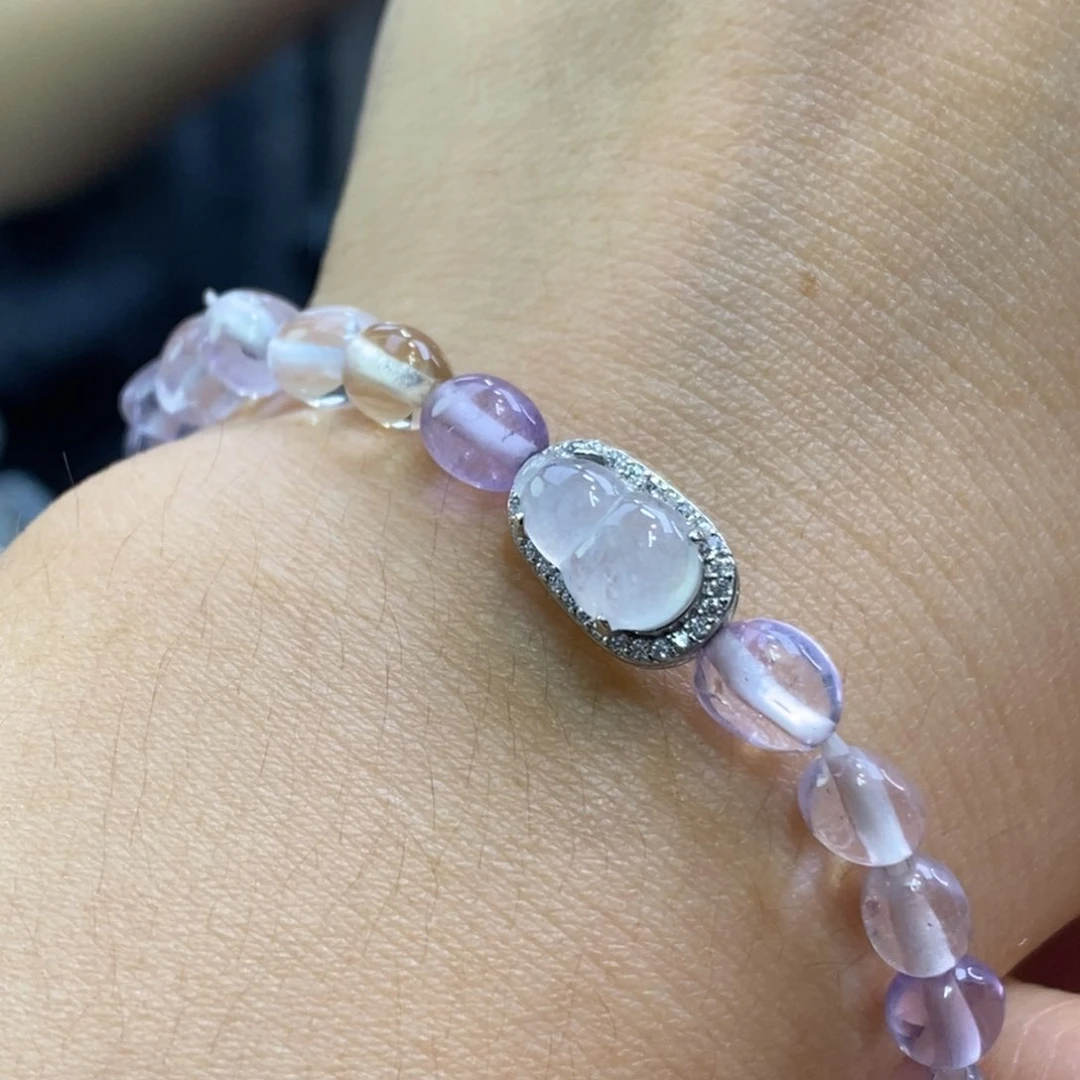 颈饰银S925镶嵌翡翠净货15830