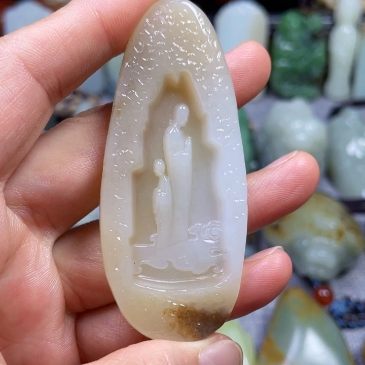 和田玉未镶嵌挂件