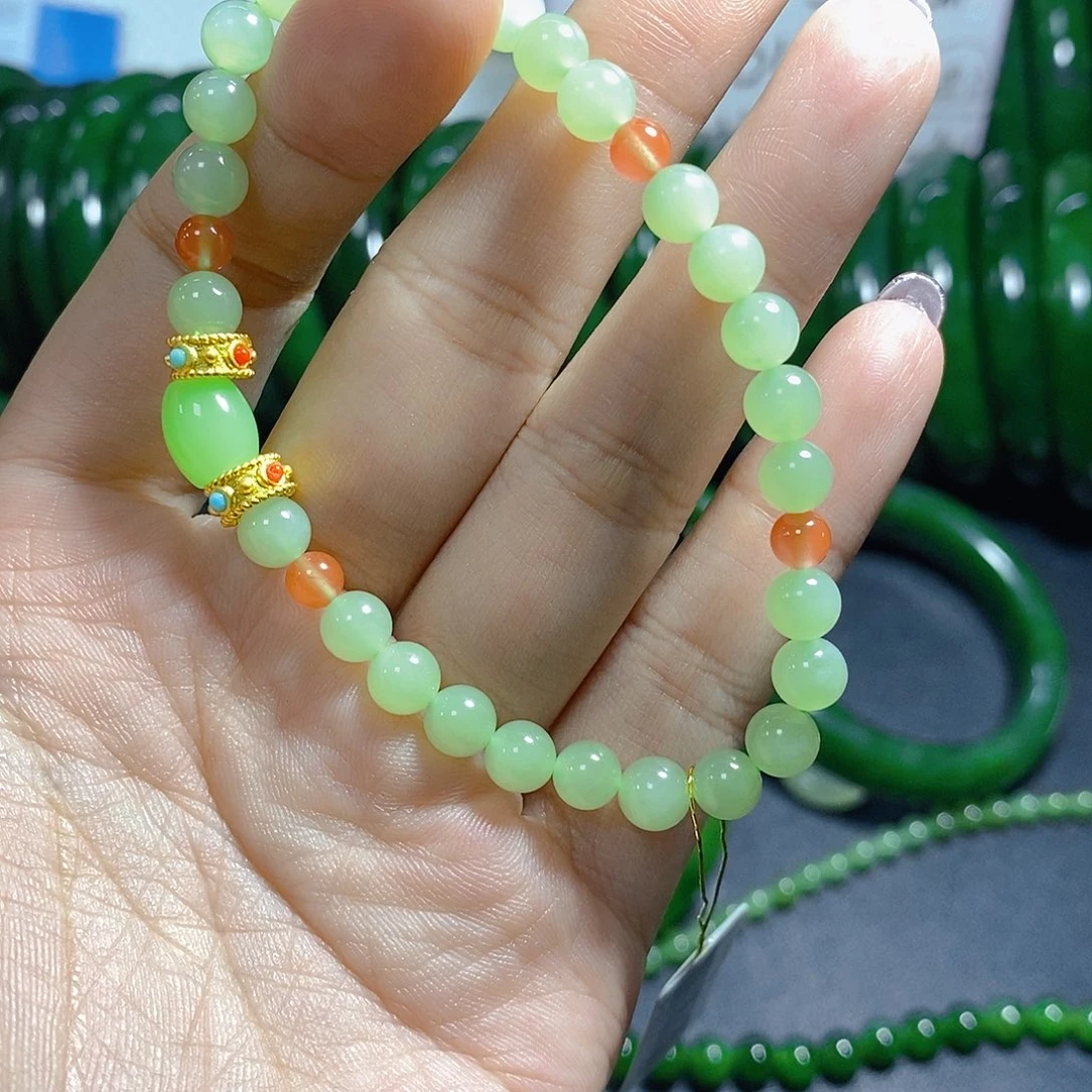 和田玉（碧玉）未镶嵌手链