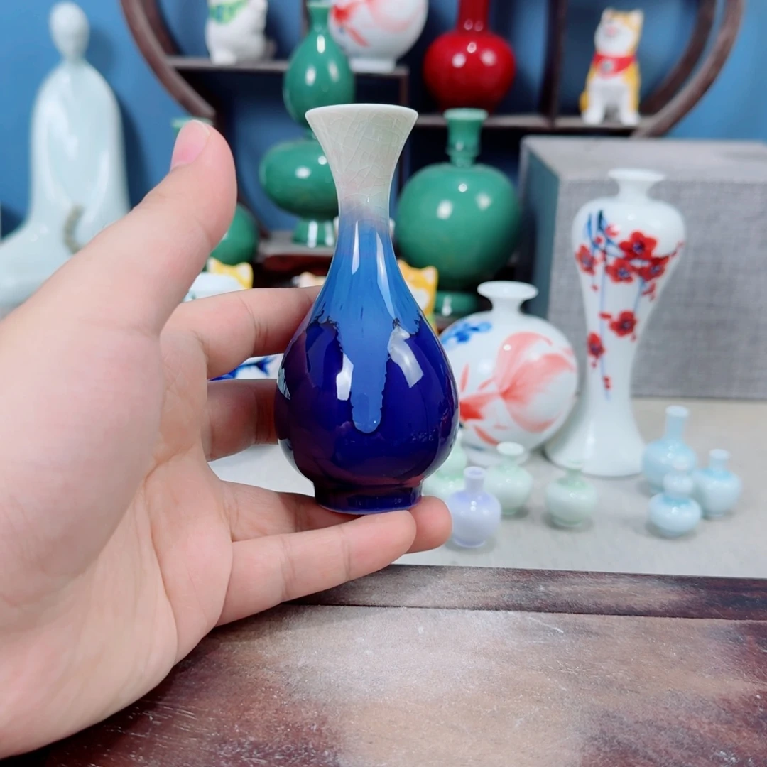 陶瓷手工小花器摆件