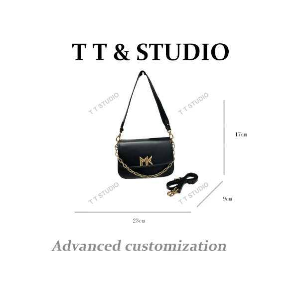 【TT Studio】FES-9665-1-黑色RAIN.CUN时尚简约腋下斜跨轻奢女包