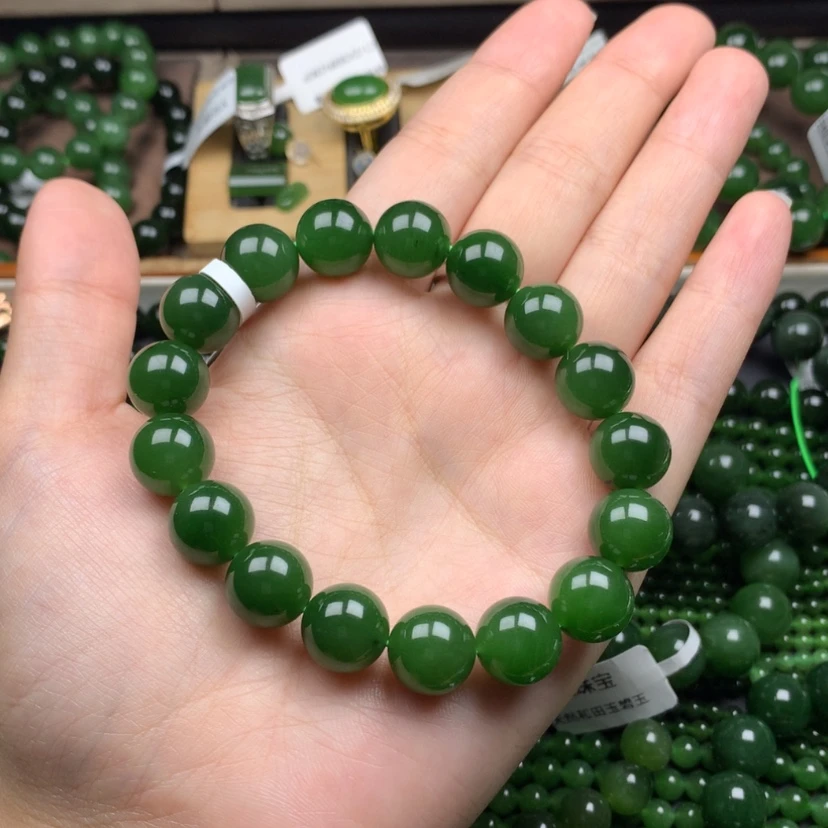 【闪购商品】未镶嵌手串和田玉（碧玉）伍*12m