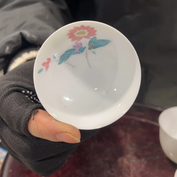醴陵高温瓷釉下手绘30毫升俩个澄**道