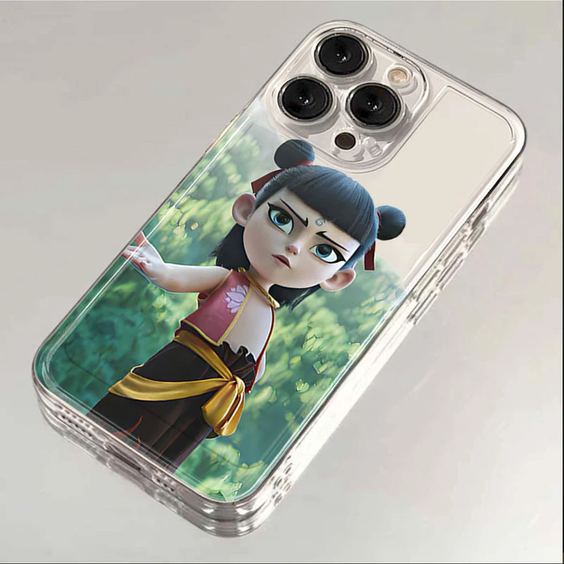 灵珠版哪吒适用iphone16/15promax手机壳苹果13/12透明14卡通11XR