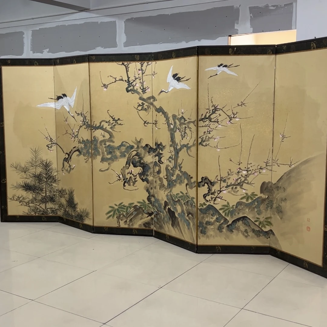 绘画屏风框画茶空间设计