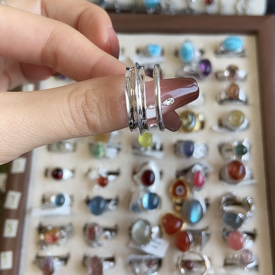 猫***ฅ烟晶戒指银S925镶嵌素160