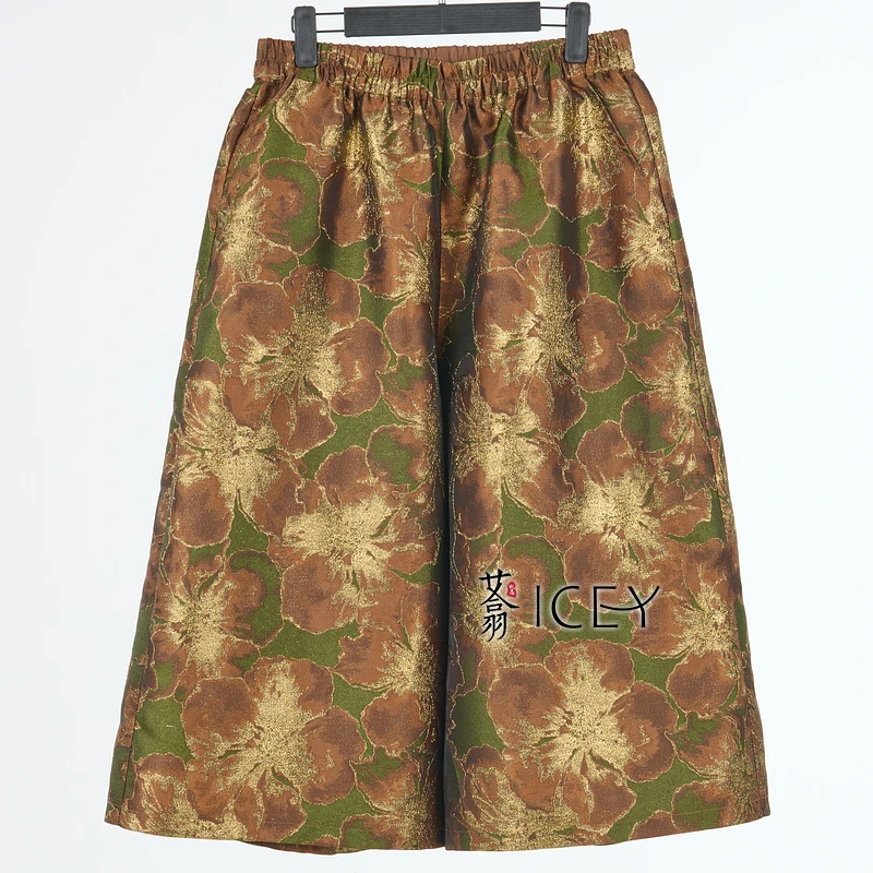 艾翕甄选【华清引】织金提花休闲裤ZX2501089-1