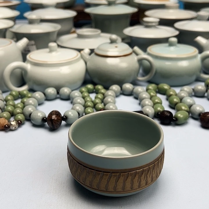 杯重工仿古釉禅定杯原矿原釉原产地