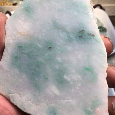 翡翠散珠天然翡翠手镯双彩可定制