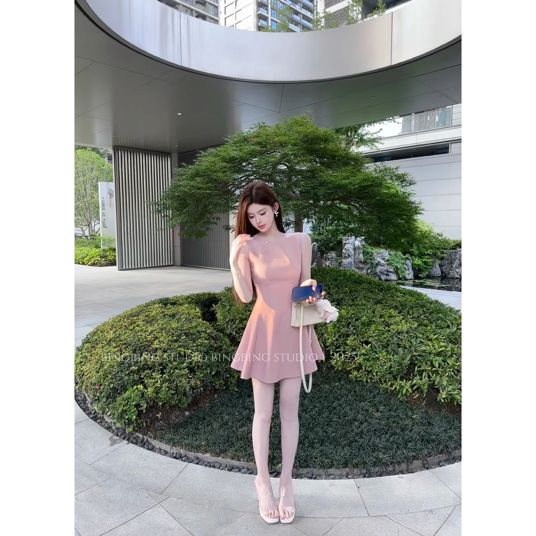 冰冰「韩系千金」夏季时尚气质百搭轻奢洋气减龄连衣裙BBX5LYQ2623