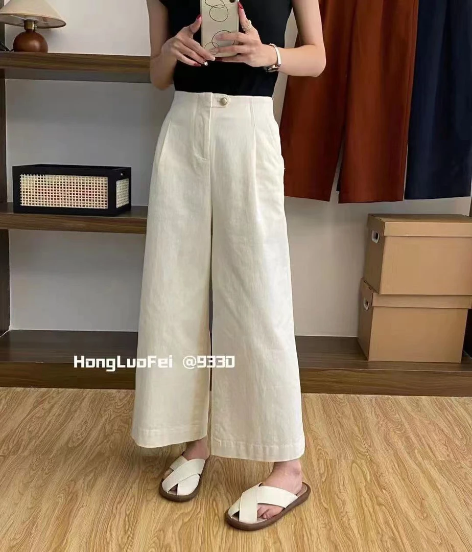 邹先森254-28杭州品牌新款时尚宽松高腰休闲百搭牛仔裤