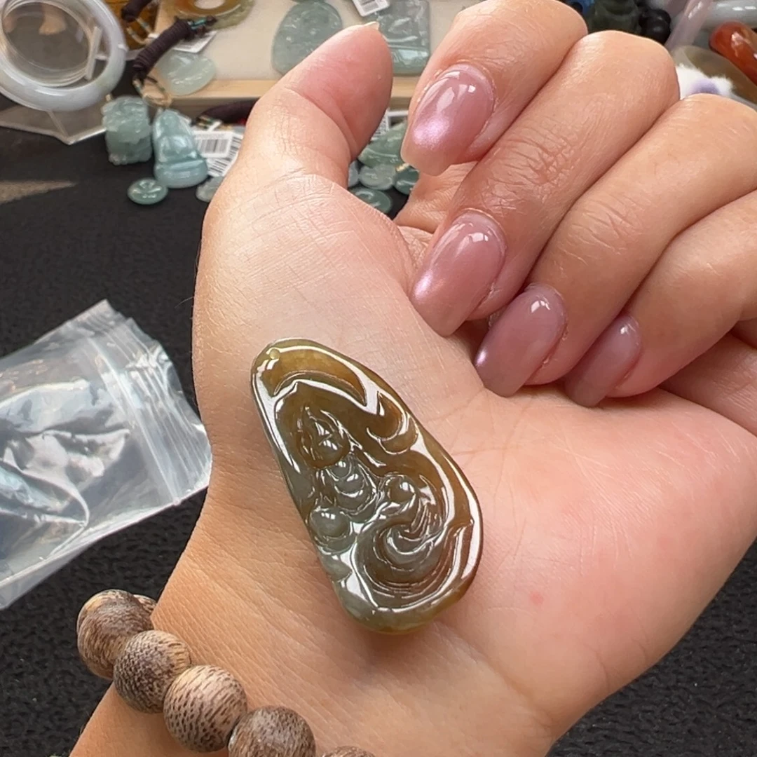 翡翠未镶嵌颈饰天然A货缅甸翡翠