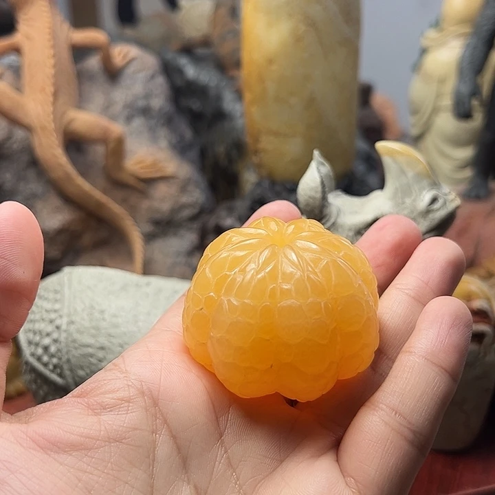 辽宁石橘子手把件