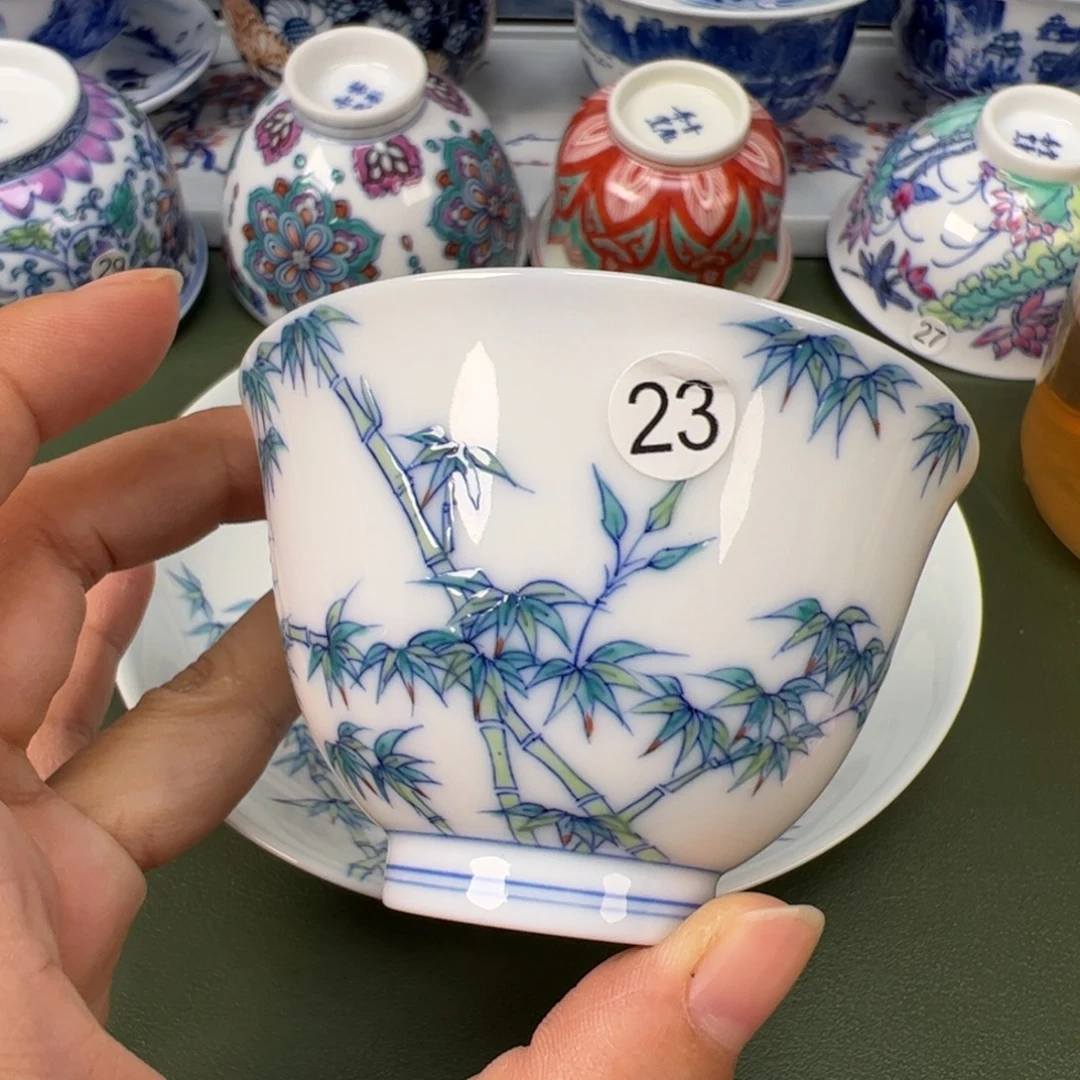 陶瓷景德镇纯手工纯手绘茶具木木23