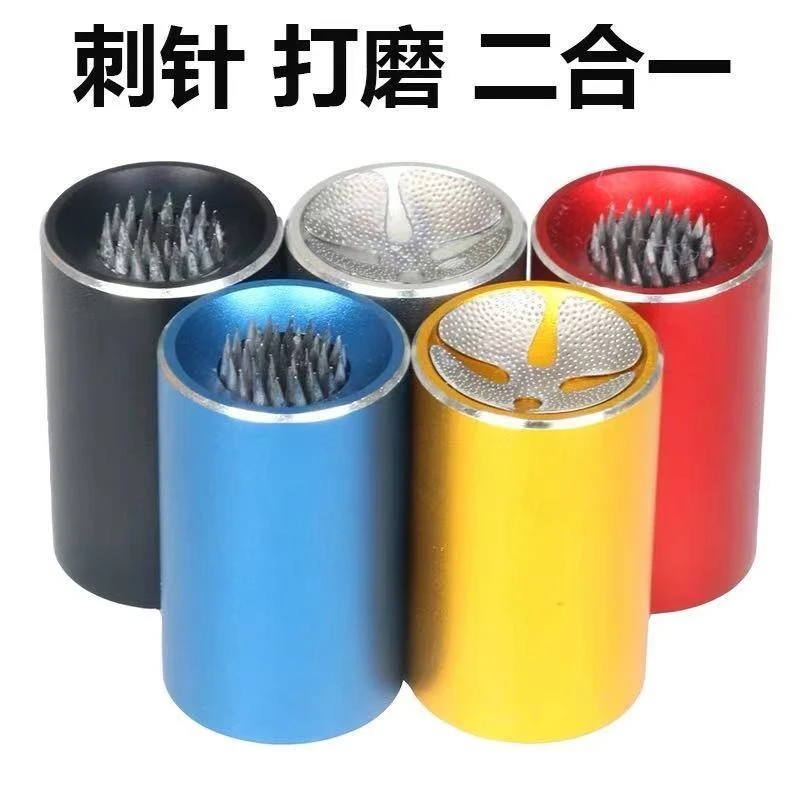二合一台球杆皮头多功能修理器刺针打磨黑八大头杆斯诺克小头通用