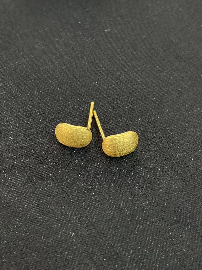 【金展珠宝】足金  拉丝耳钉