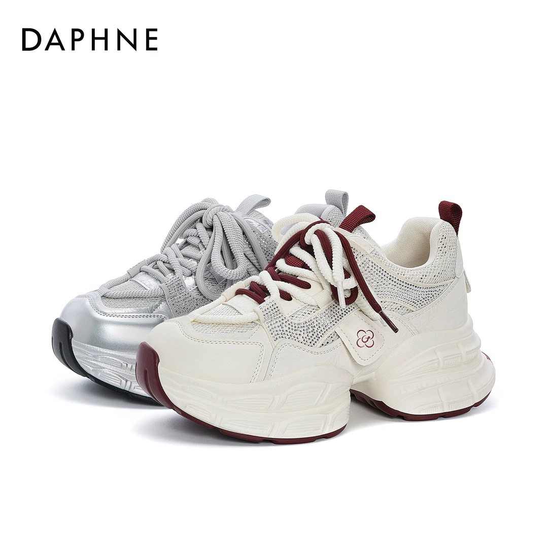 达芙妮厚底老爹鞋女款2025春季新款增高运动鞋软底舒适透气休闲鞋