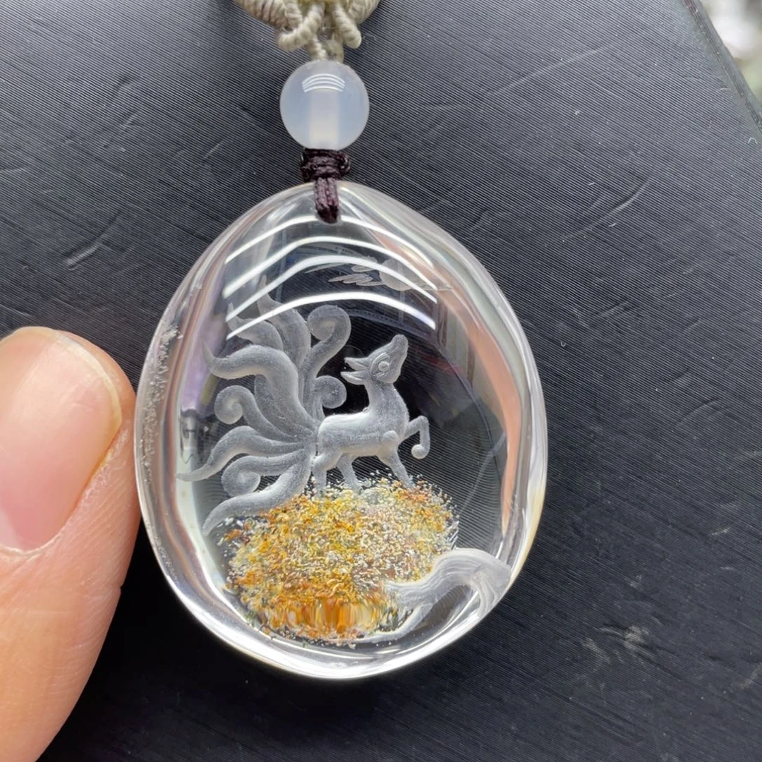 水晶颈饰未镶嵌九尾狐