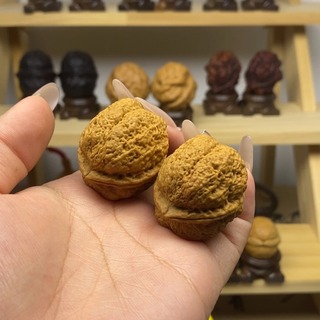 文玩核桃吊坠35鱼籽纹开背金蟾王-41