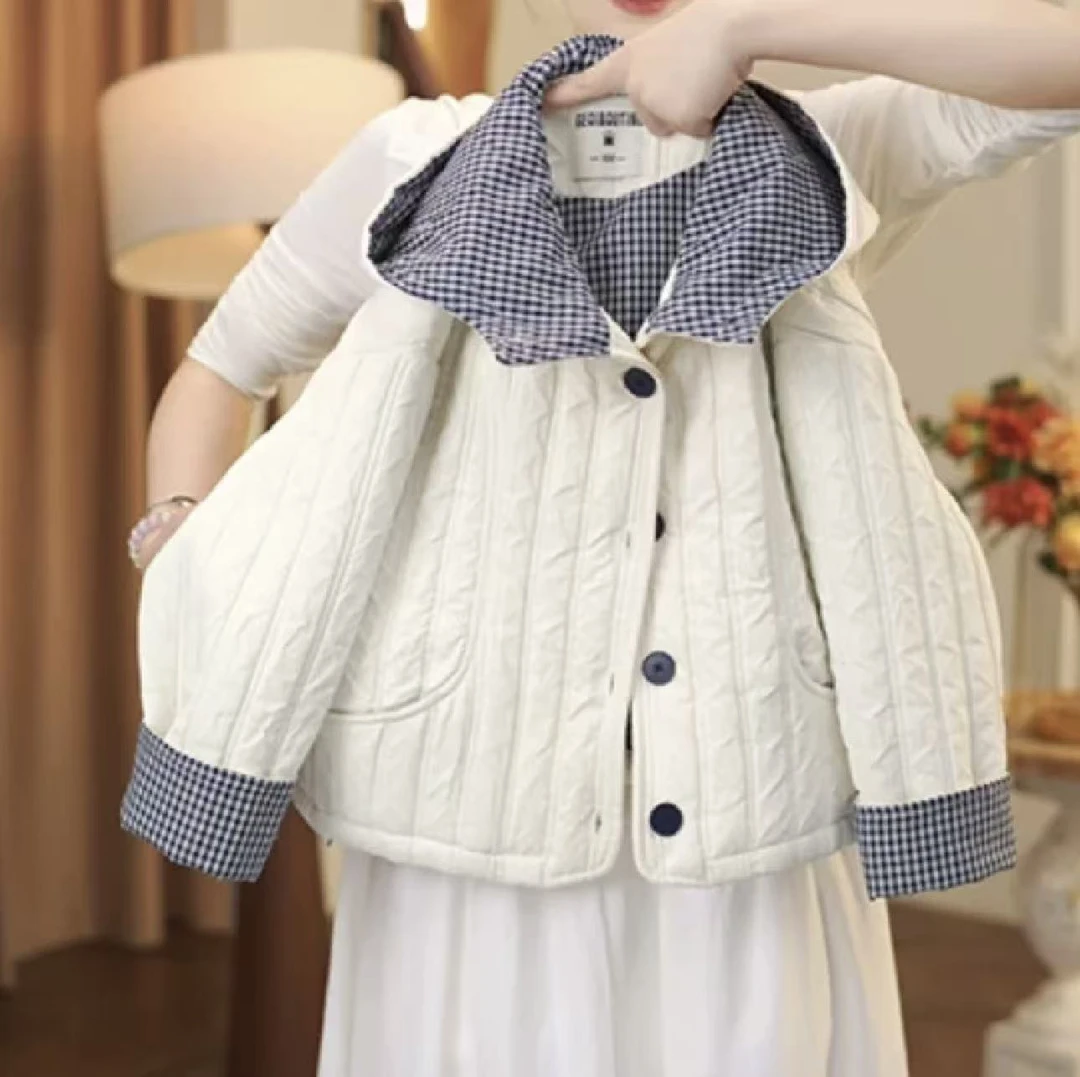 女童夹棉外套2025秋冬新款中大童棉服外套洋气中大童儿童冬装外套