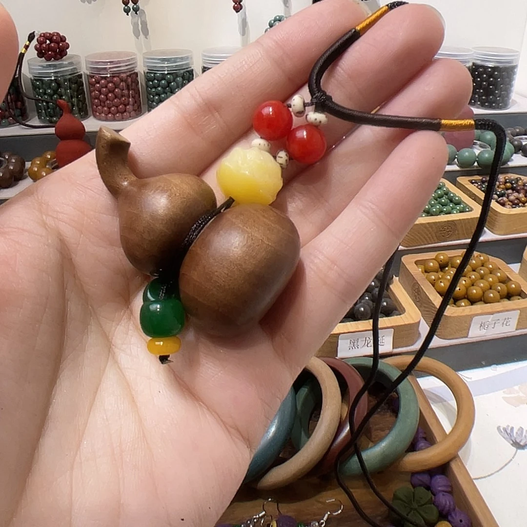 泥塑合香珠老山大葫芦配饰