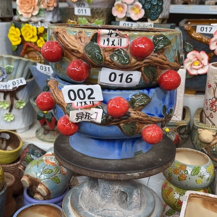 紫砂花盆粗陶材质多肉花盆