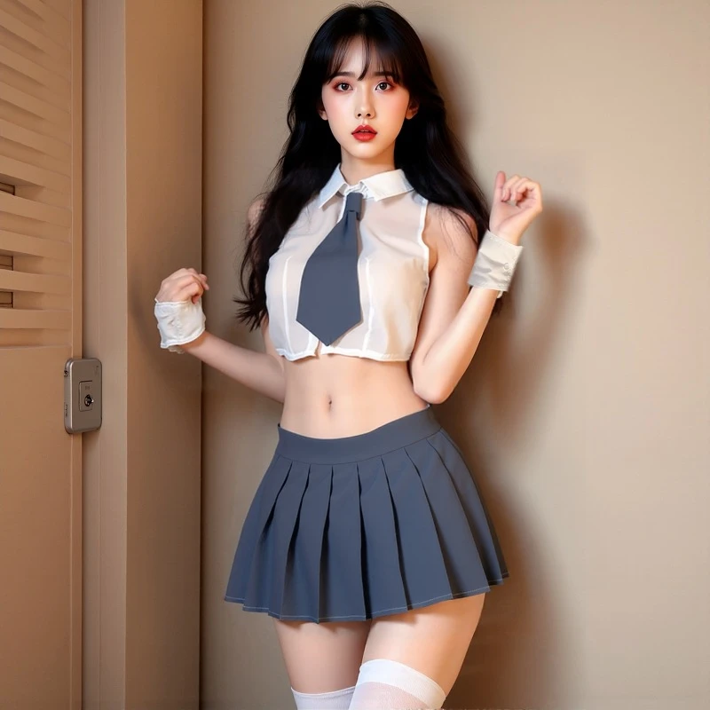 内衣纯爱学妹分体学院JK短裙女甜美