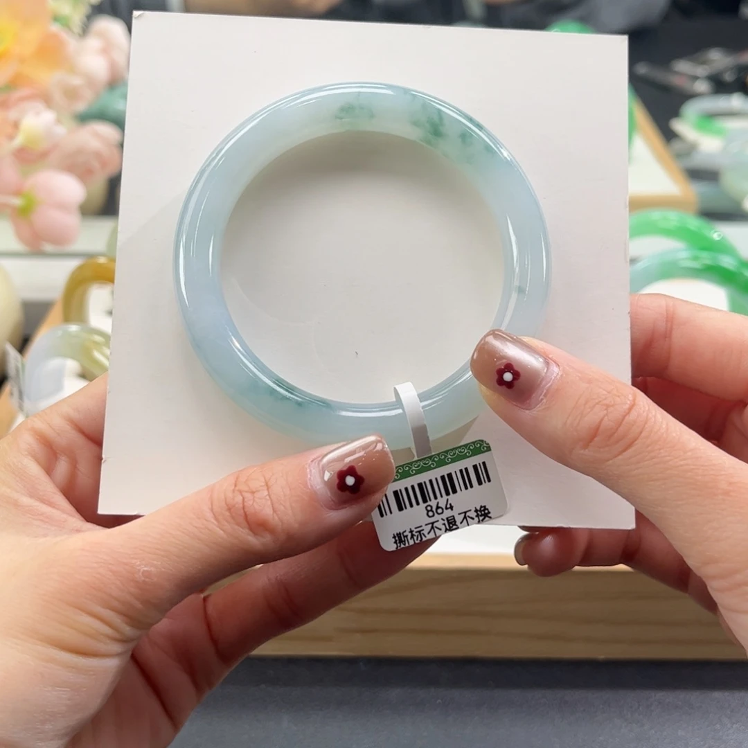 翡翠手镯（圆镯）未镶嵌编号864