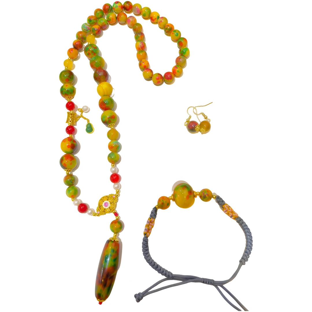 长白山玄武肉灵芝妈妈链项链XT13多样性只发其一赠手串赠耳环