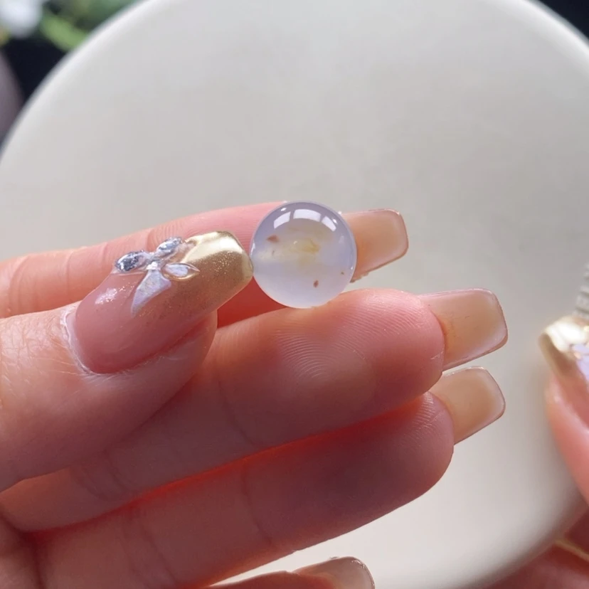 【闪购商品】翡翠颈饰未镶嵌翡翠冰飘洒金珠卡11.5mm