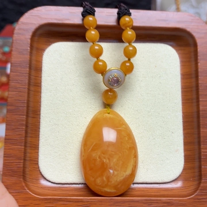 蜜蜡未镶嵌颈饰项链