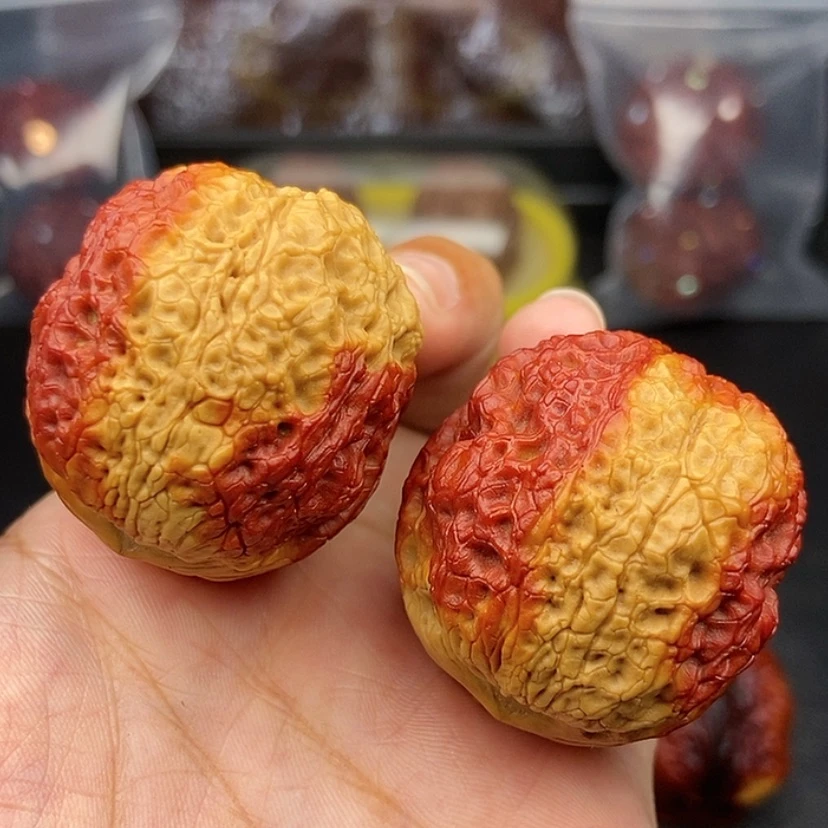 【闪购商品】把件文玩核桃42尺牡丹绣球58克