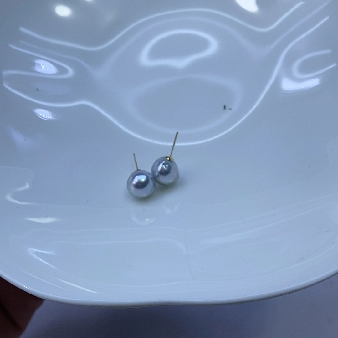 海水珍珠耳饰18K金镶嵌