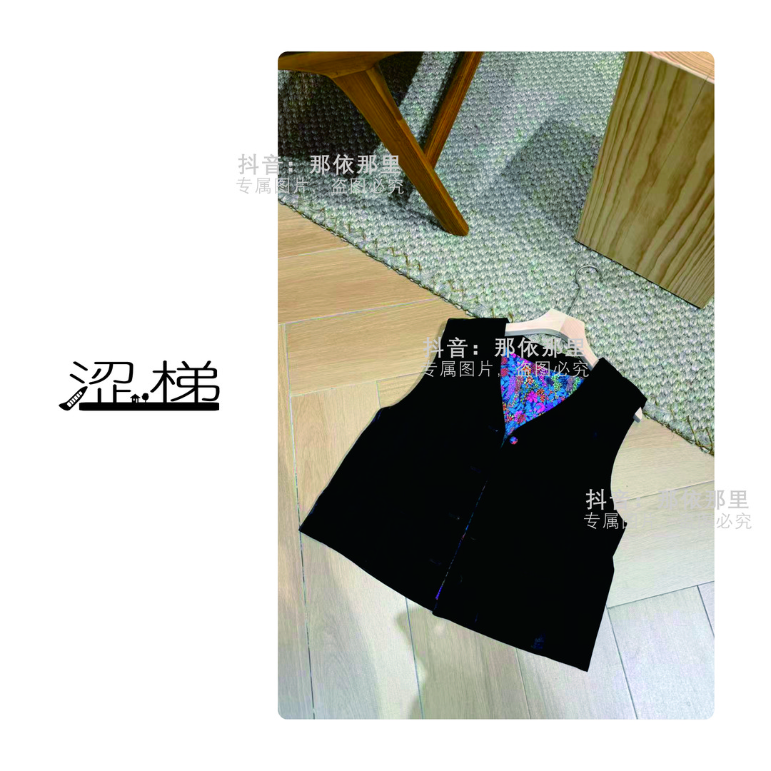 涩梯5230【女装-无袖马甲】秋季时尚V领无袖马甲女上衣