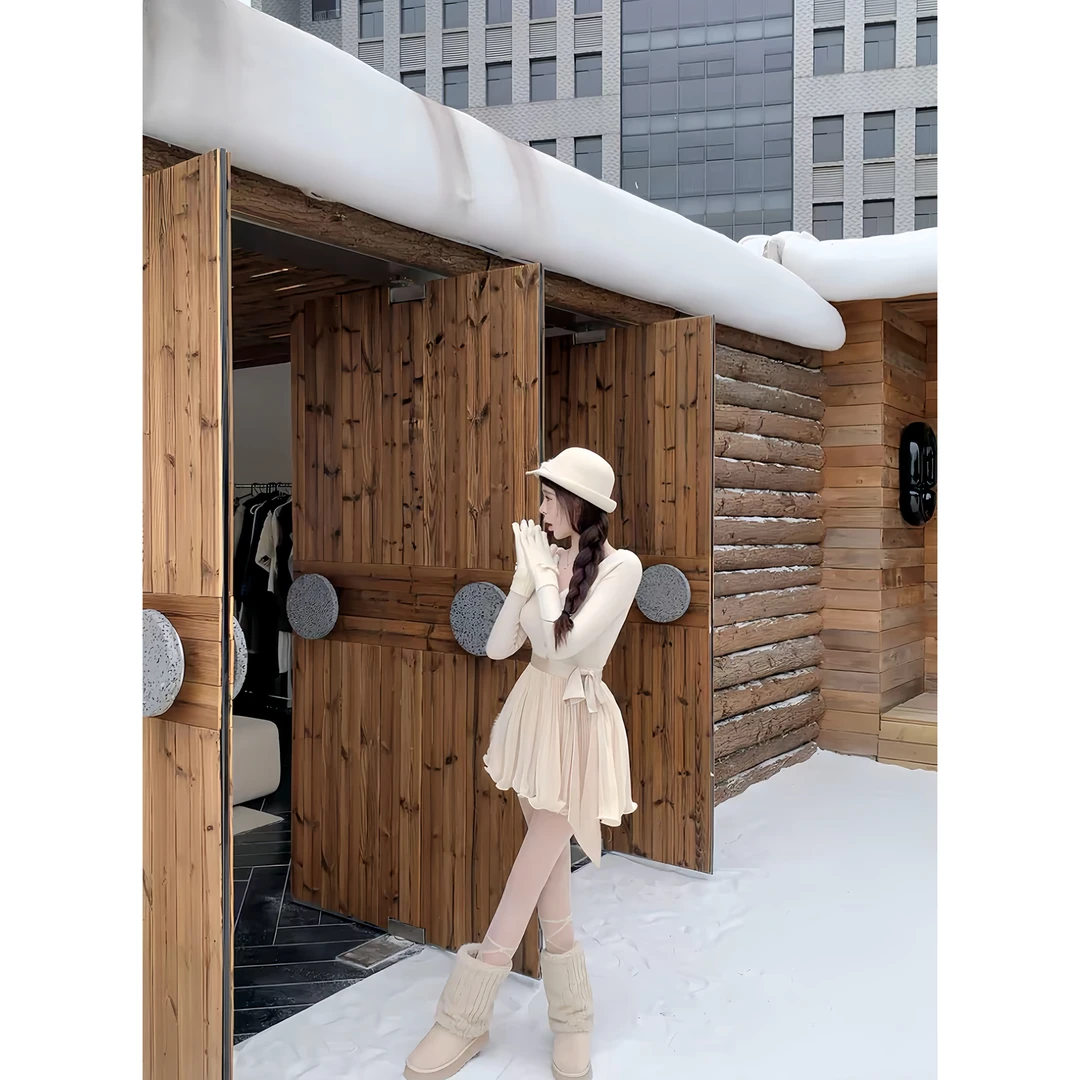 【芭蕾奶酥】秋季新款纯欲气质千金慵懒甜美显瘦高腰时尚短款连衣裙