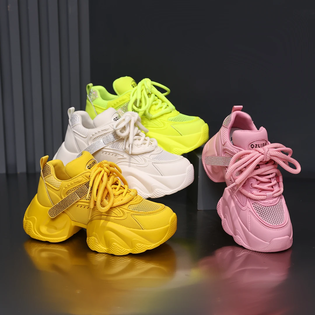 千之恋O增高6CM2025夏季新款轻奢爆款多巴胺百搭休闲透气女鞋6198