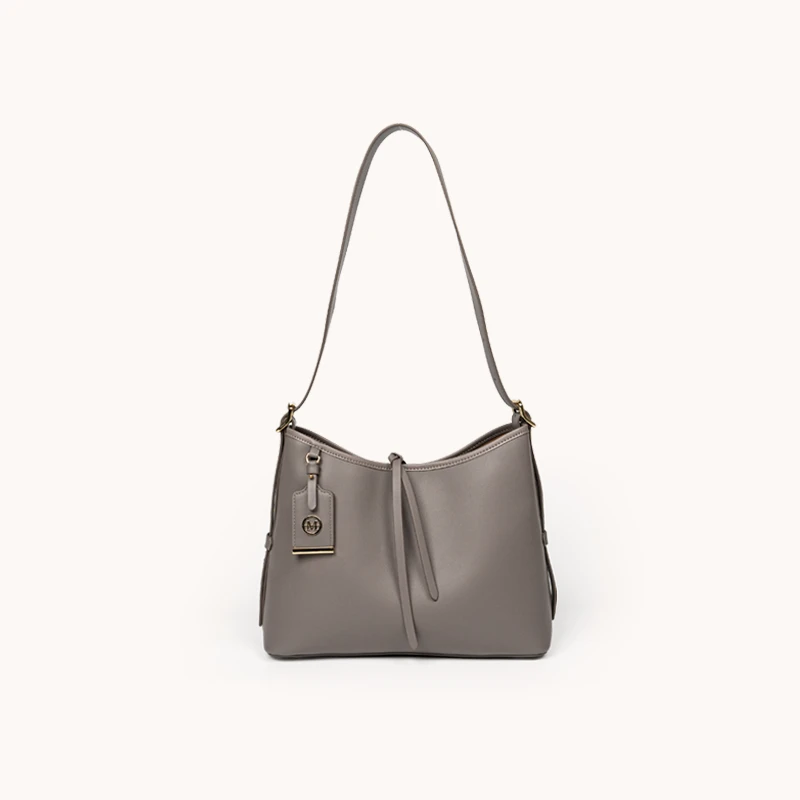 托特包单肩款单肩包软皮凯莉包棕色水桶包肩包腋下