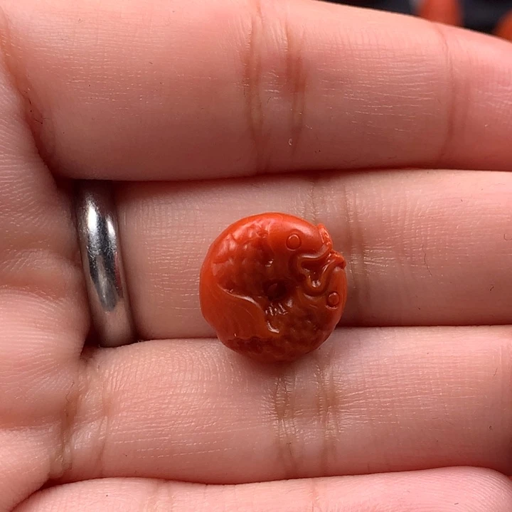 南红玛瑙未镶嵌老扣14.3mm