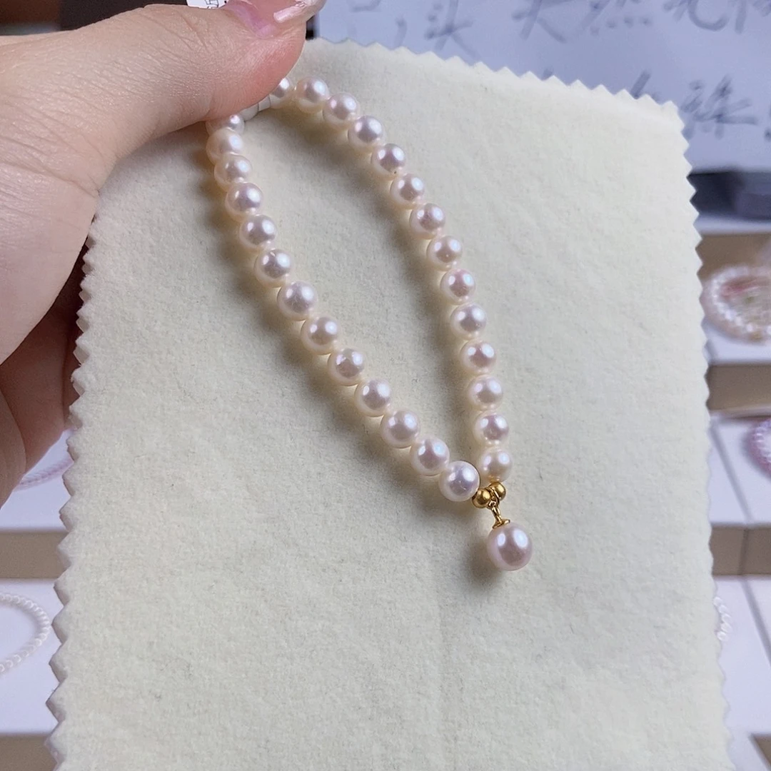 淡水珍珠手绳银S925镶嵌